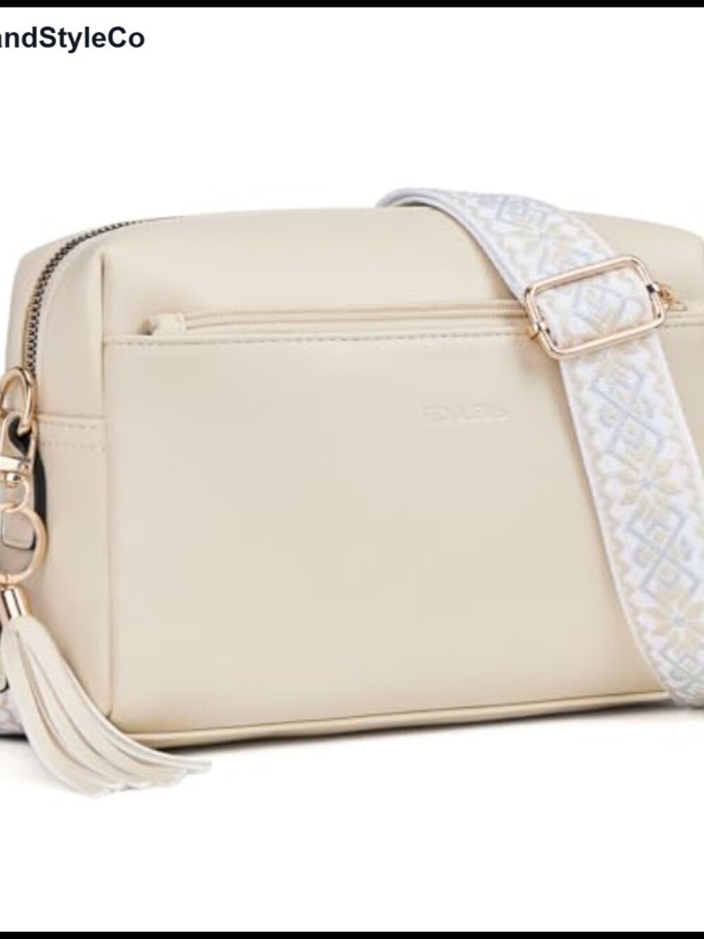 Roulens Crossbody Bag Triple Zip Small Purse for Women Faux Leather Cell Phone